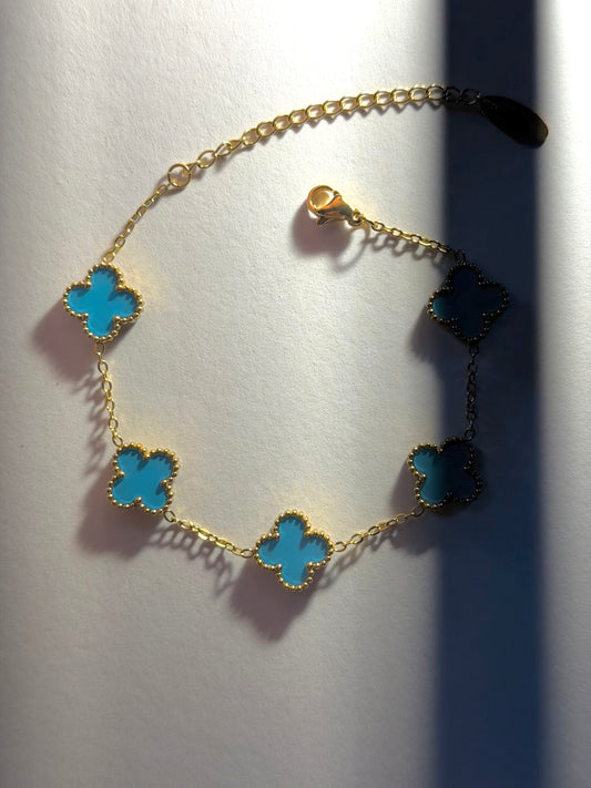 Blue Clover Bracelet