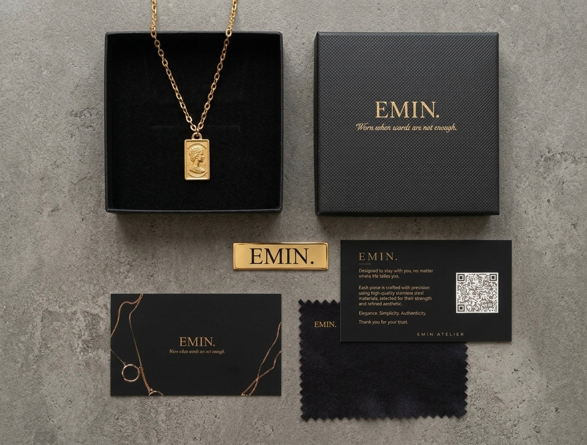 Gold Bar Coin Necklace