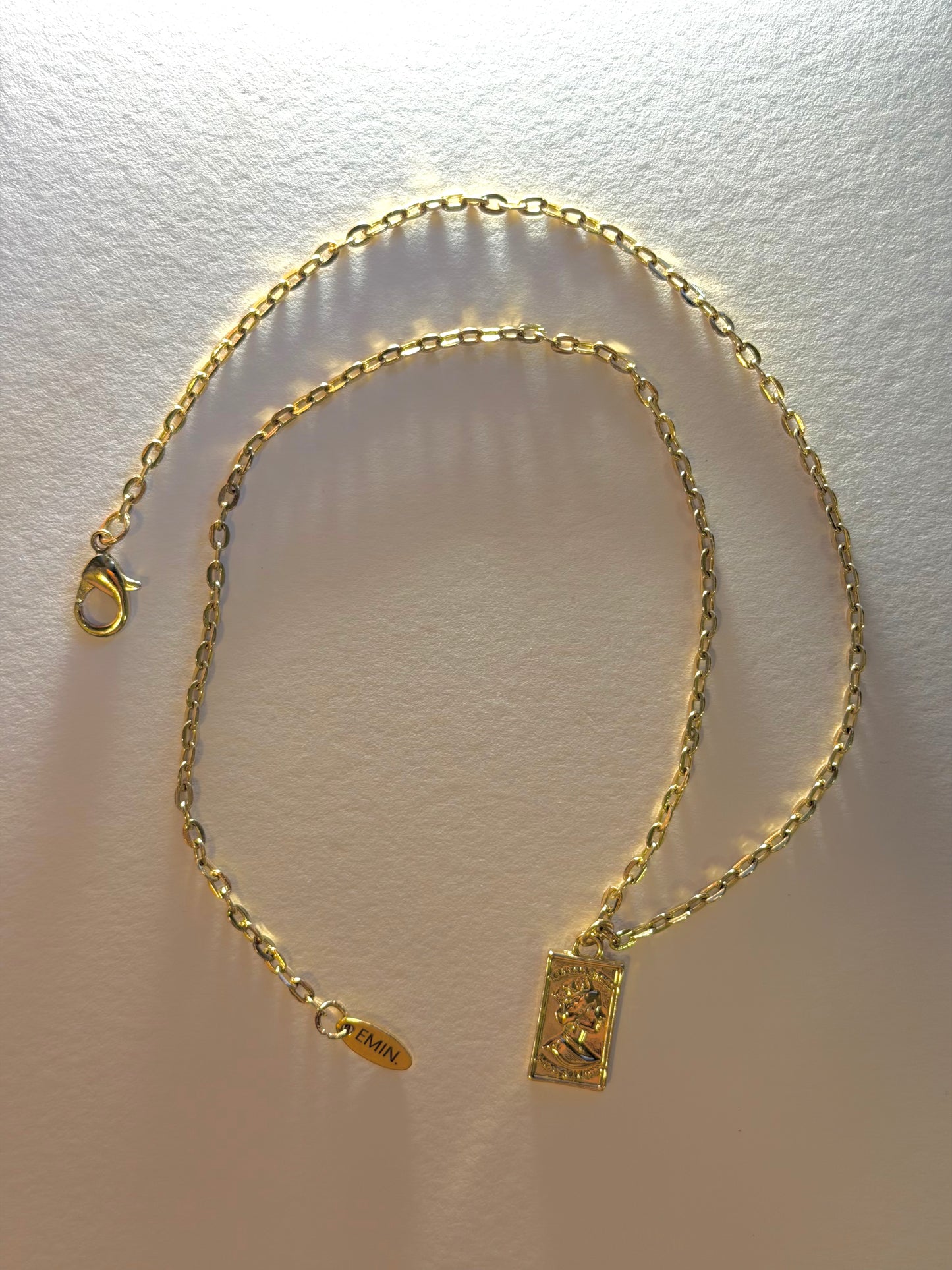 Gold Bar Coin Necklace