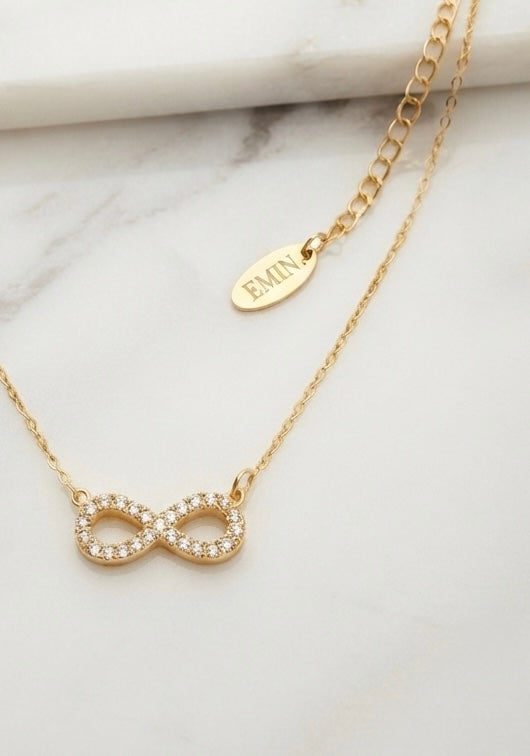 Infinity Necklace Gold – with EMIN. box and warranty card