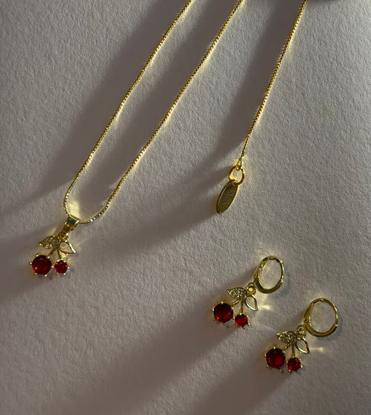 Cherry Set | Necklace & Earrings