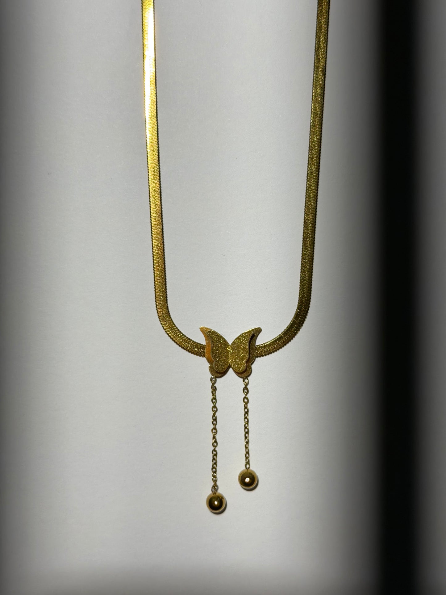 Butterfly Choker | Gold Stainless Steel