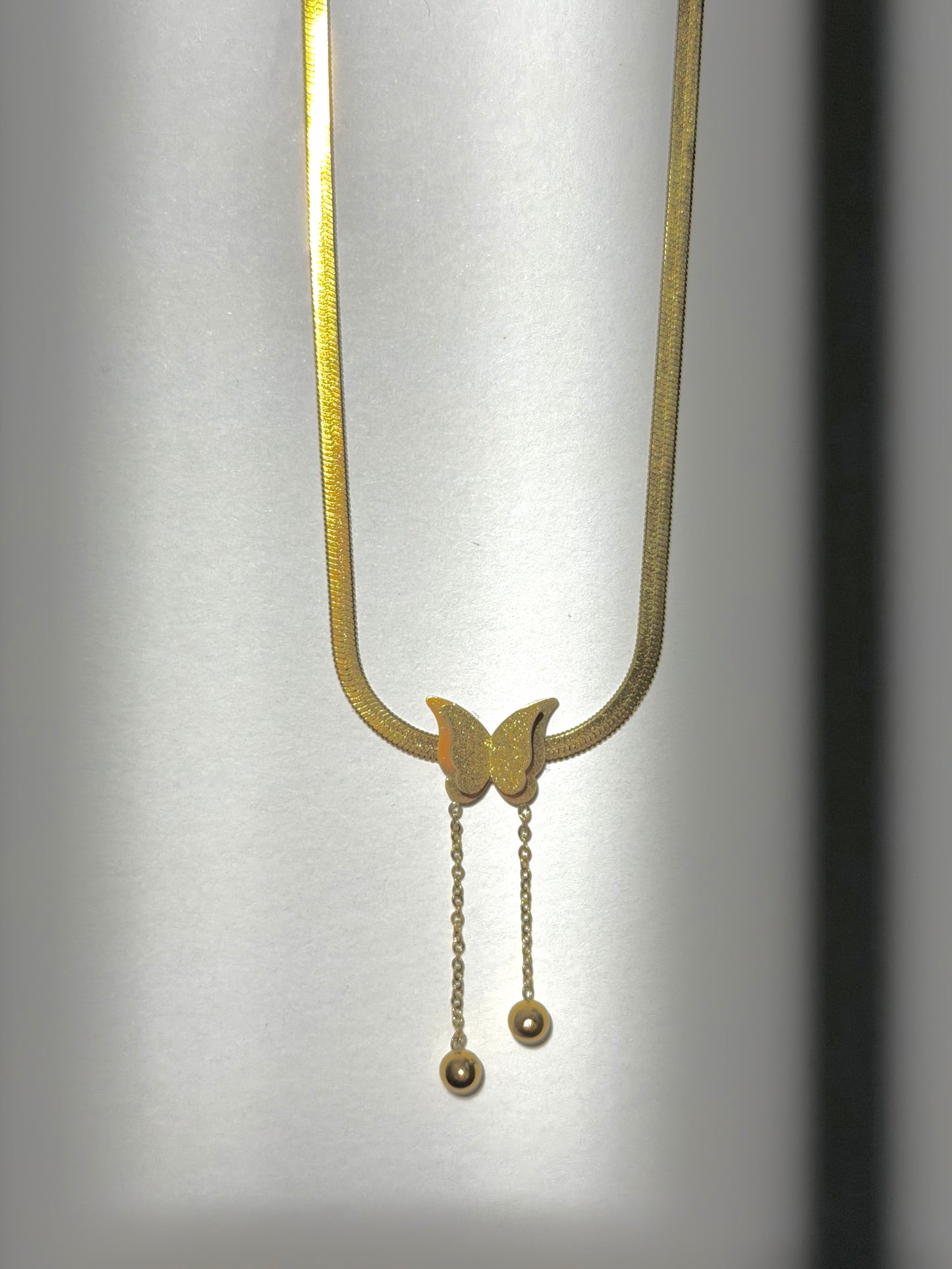 Butterfly Choker | Gold Stainless Steel