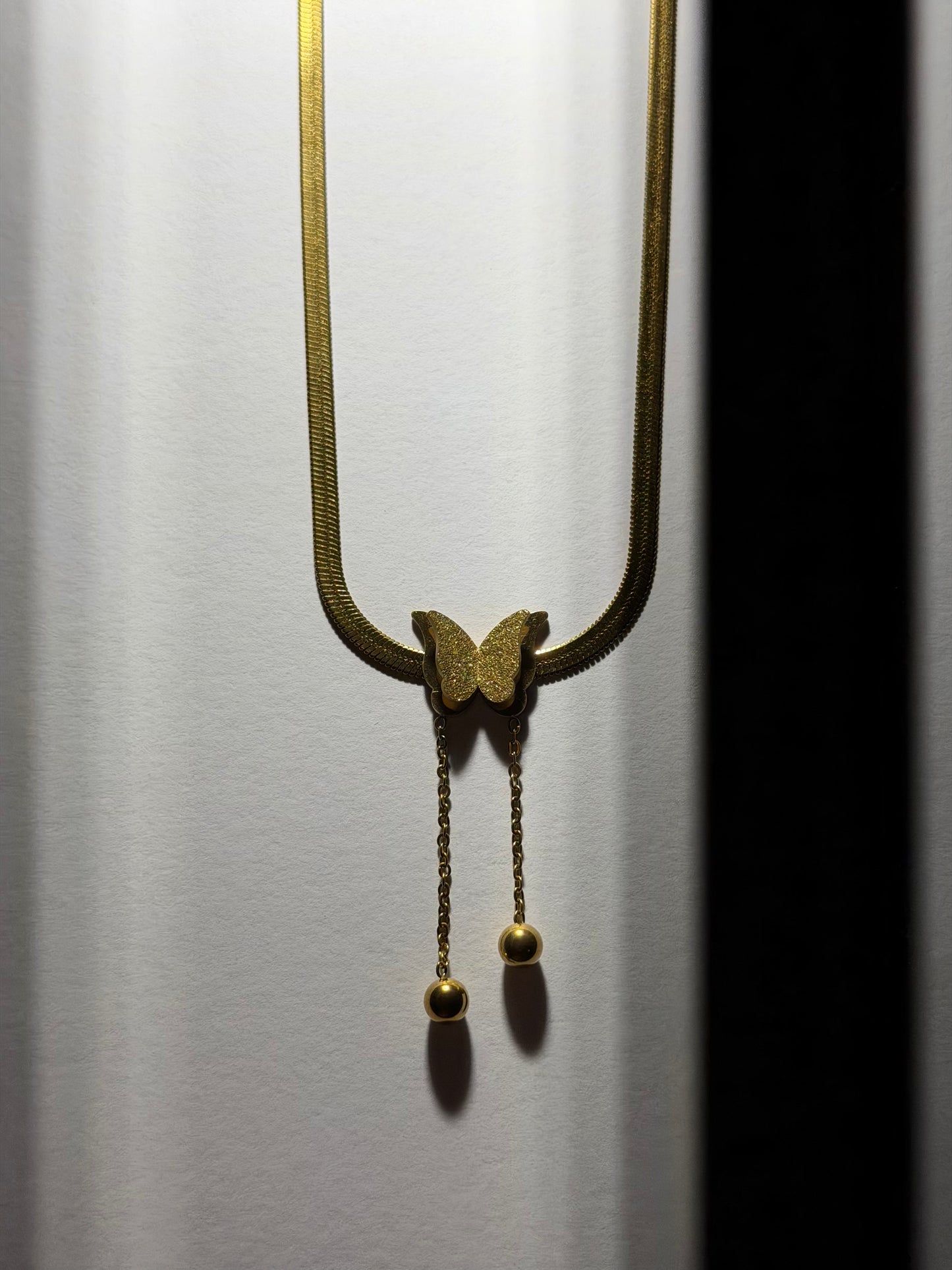 Butterfly Choker | Gold Stainless Steel