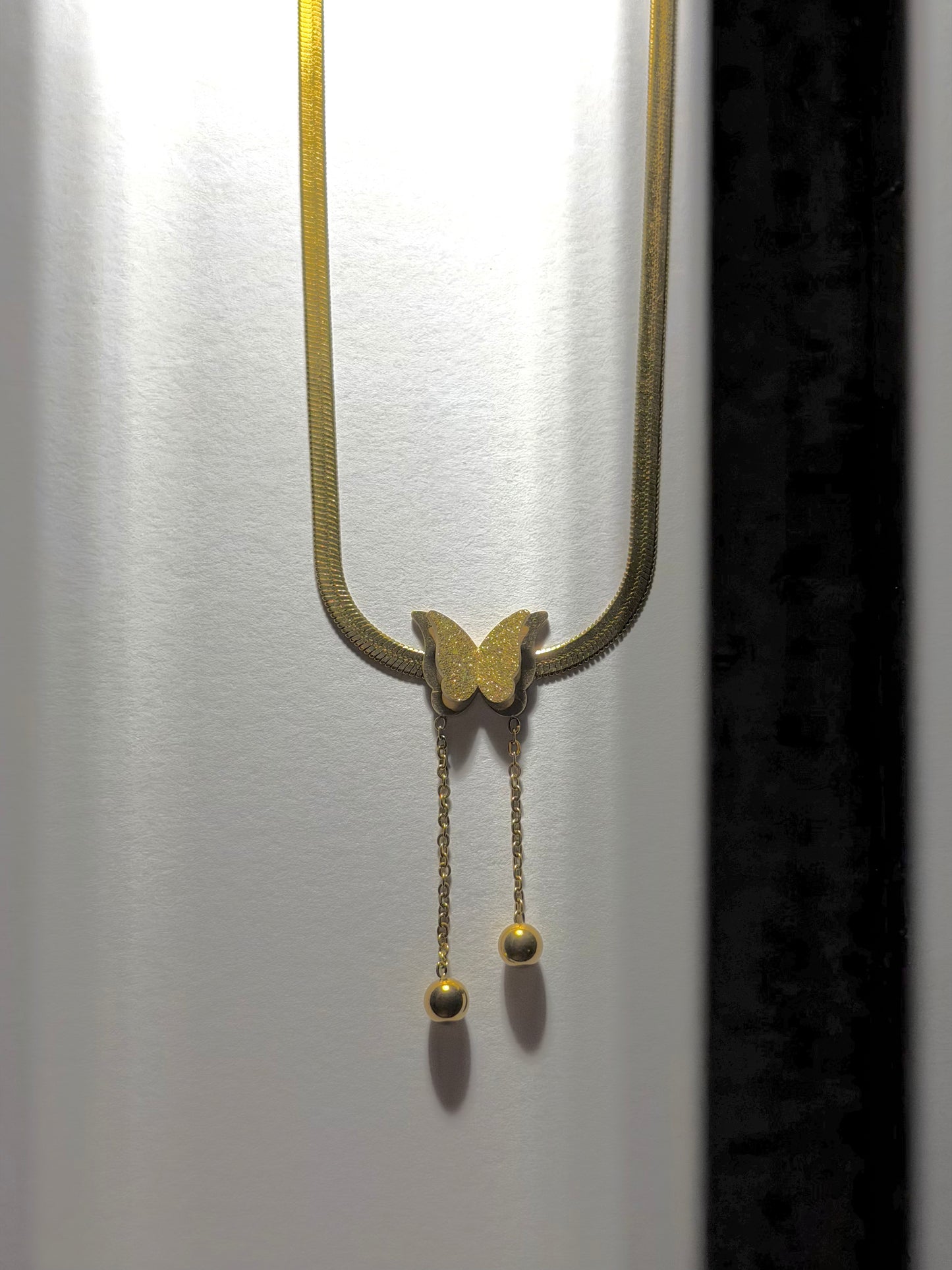 Butterfly Choker | Gold Stainless Steel