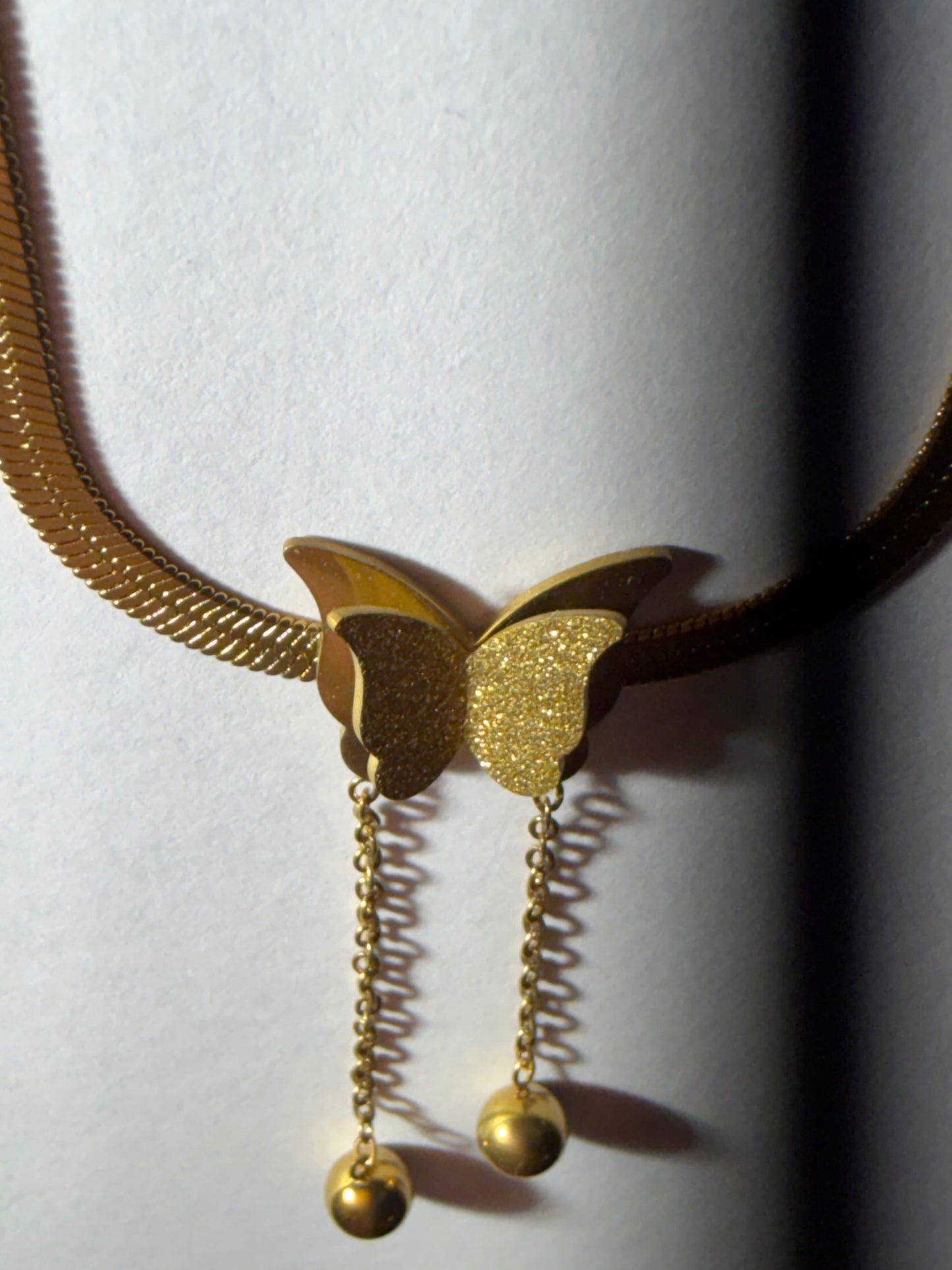 Butterfly Choker | Gold Stainless Steel