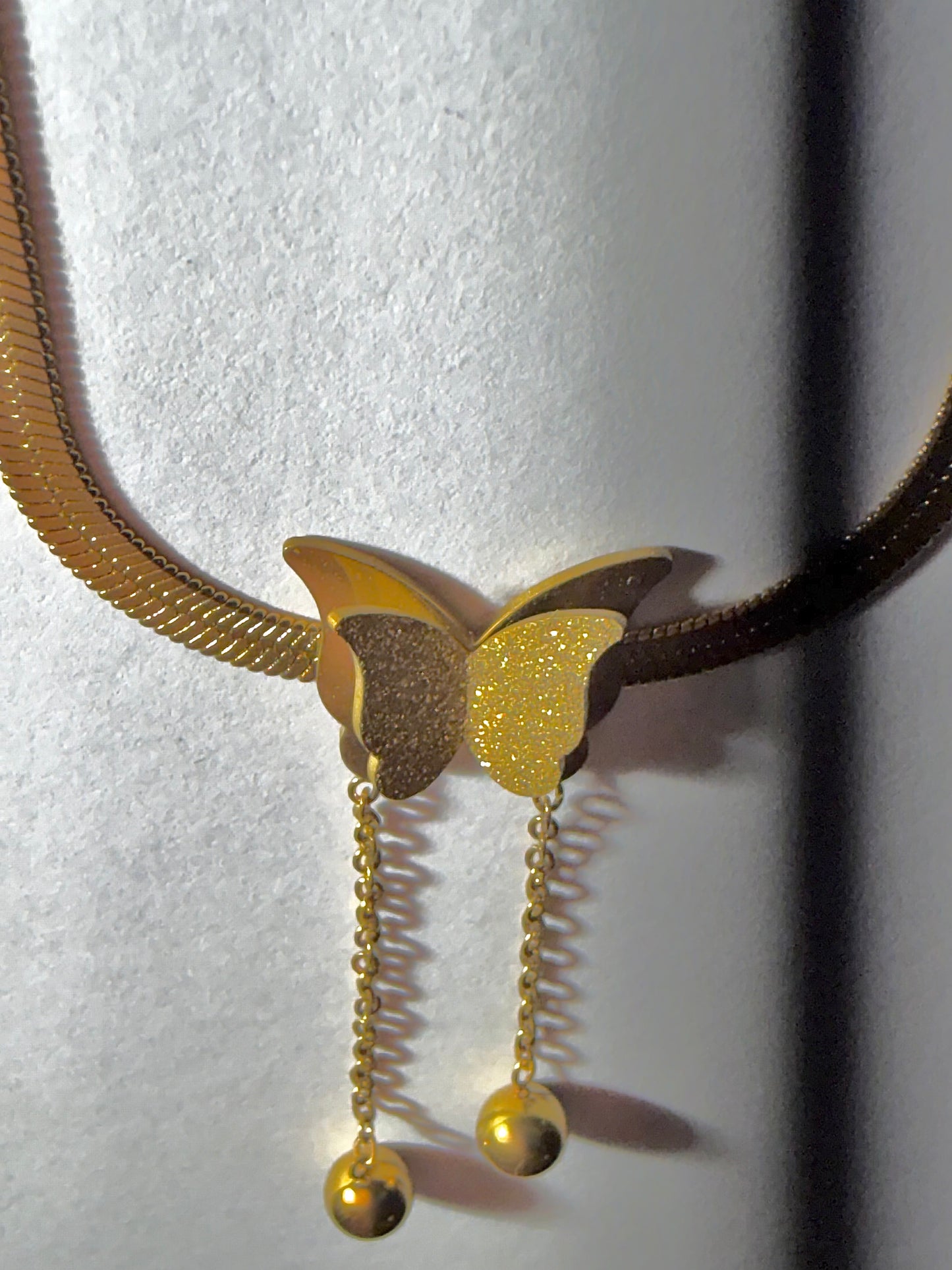 Butterfly Choker | Gold Stainless Steel