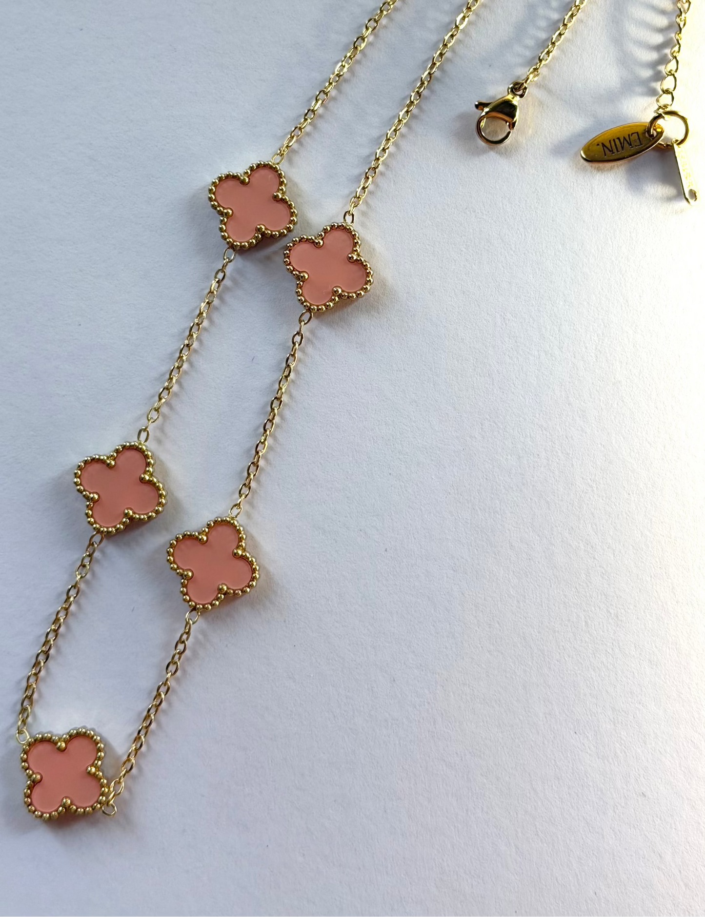 Pink Clover Necklace | EMIN.