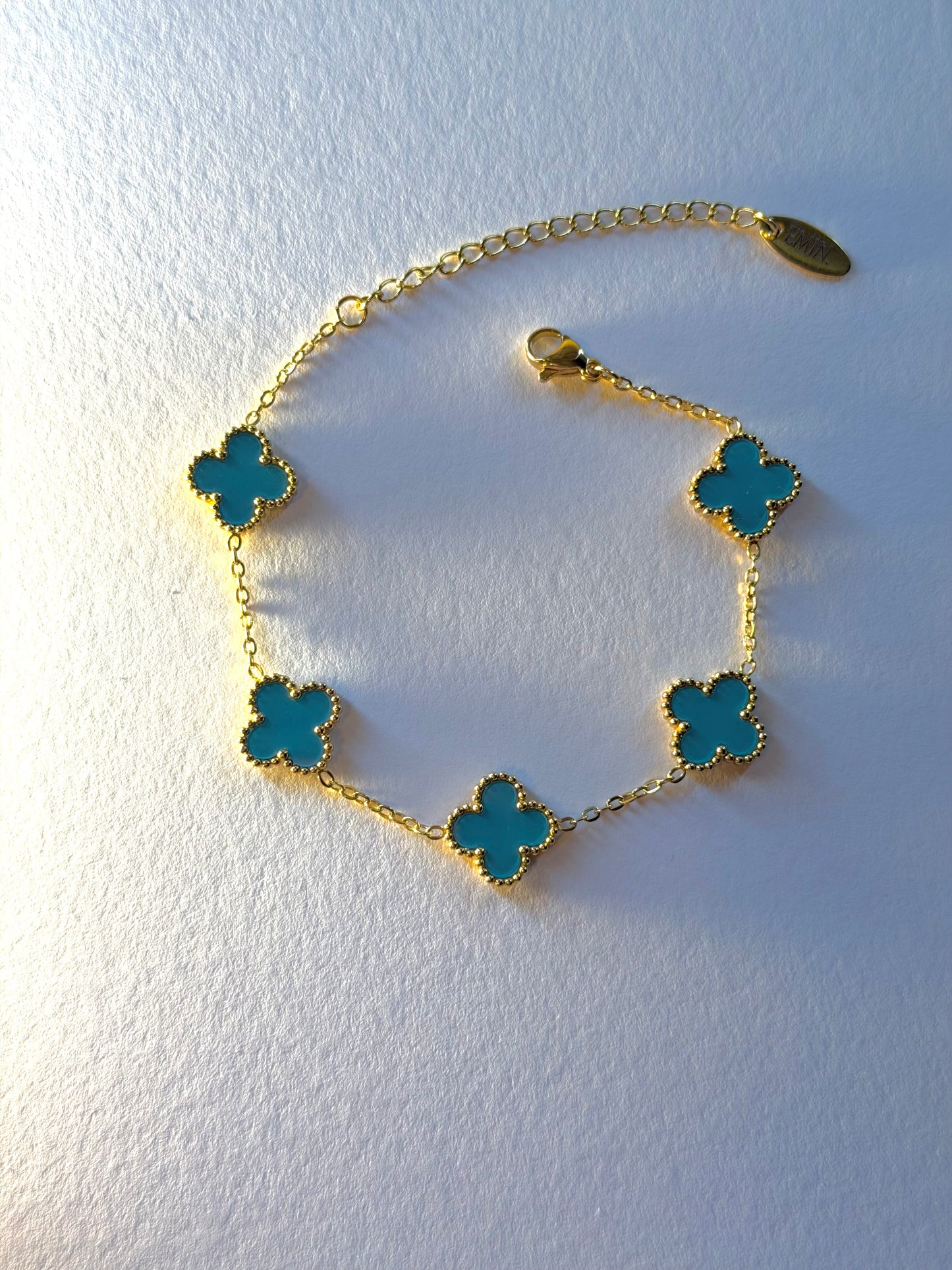 Blue Clover Bracelet